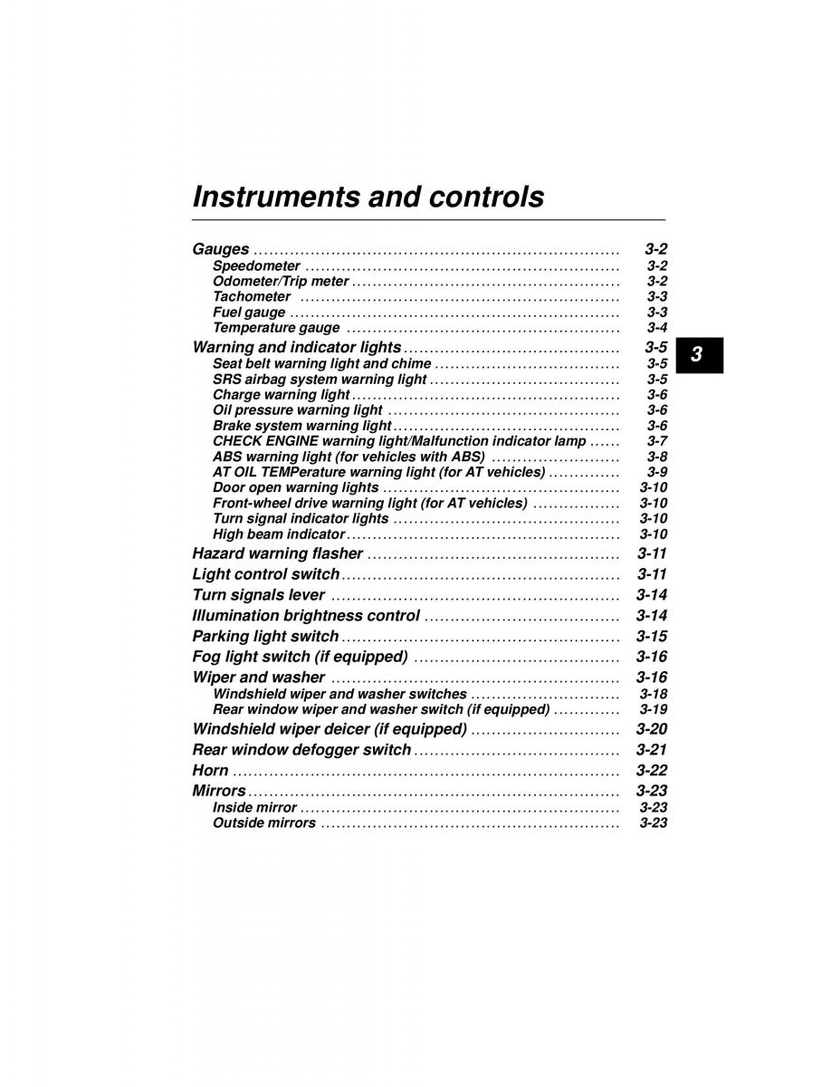 Subaru Forester I 1 owners manual / page 93