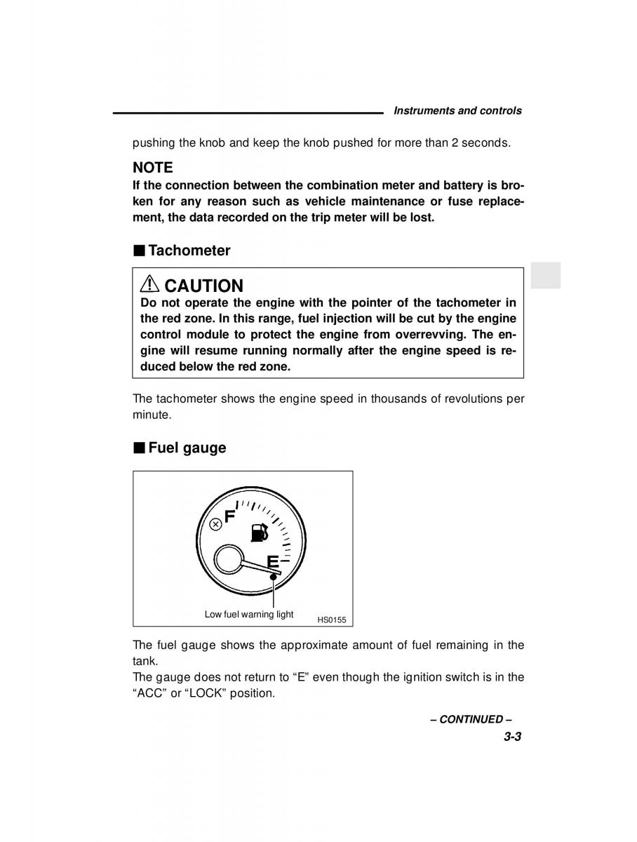 Subaru Forester I 1 owners manual / page 95