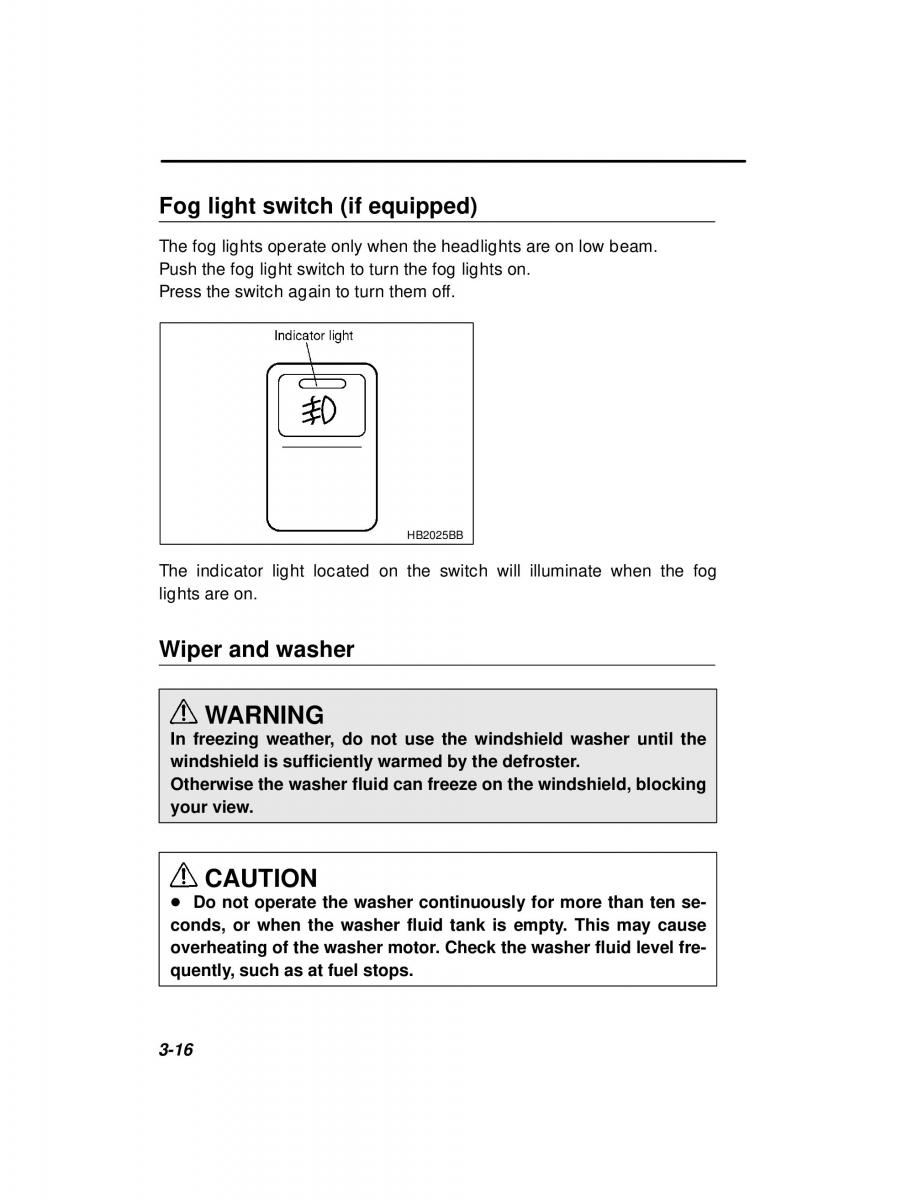 Subaru Forester I 1 owners manual / page 108