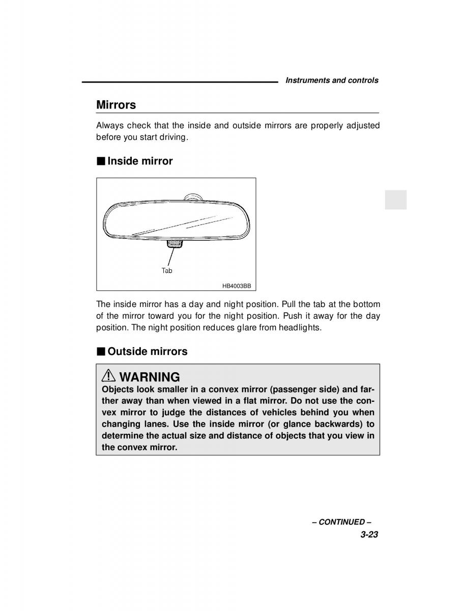 Subaru Forester I 1 owners manual / page 115