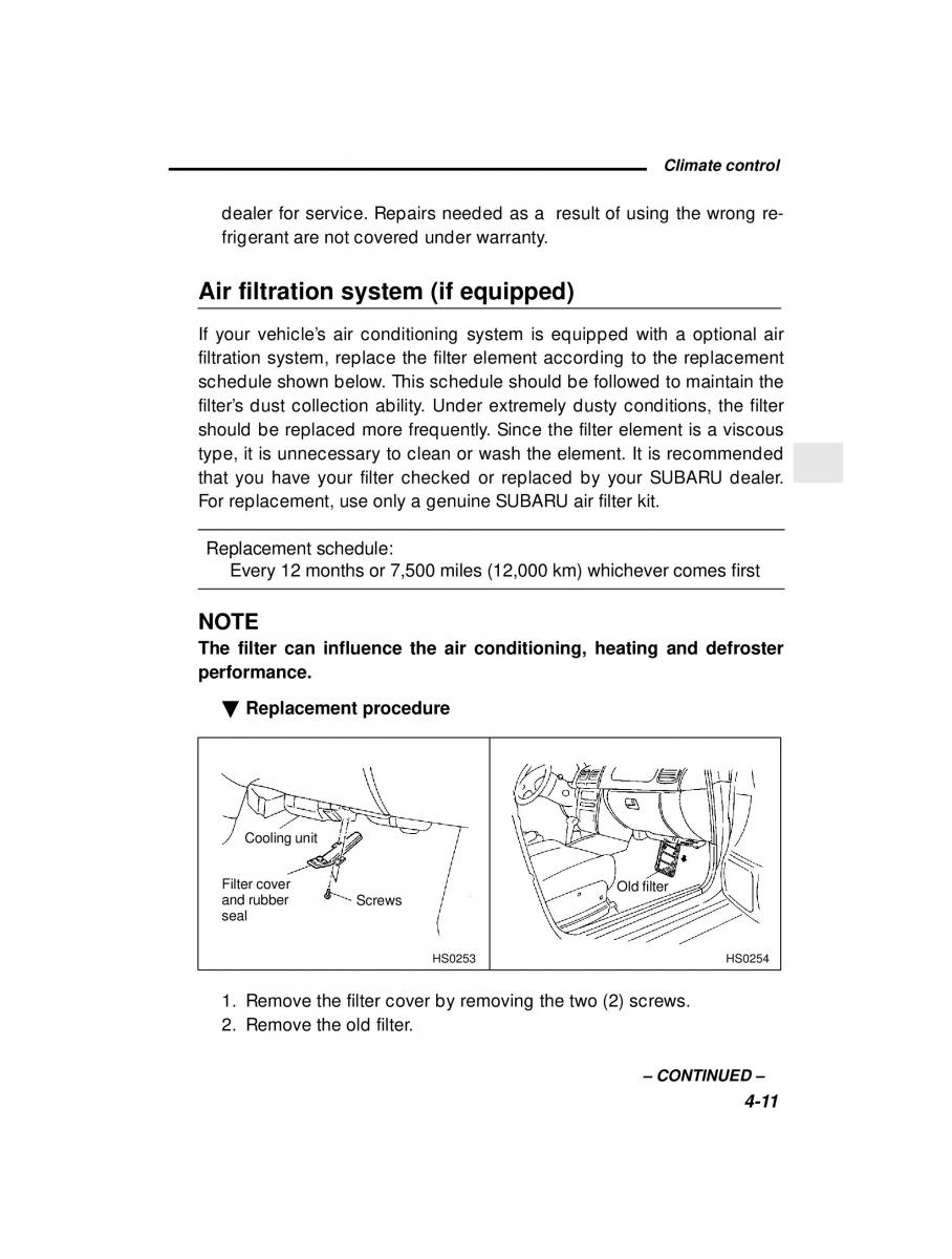 Subaru Forester I 1 owners manual / page 129