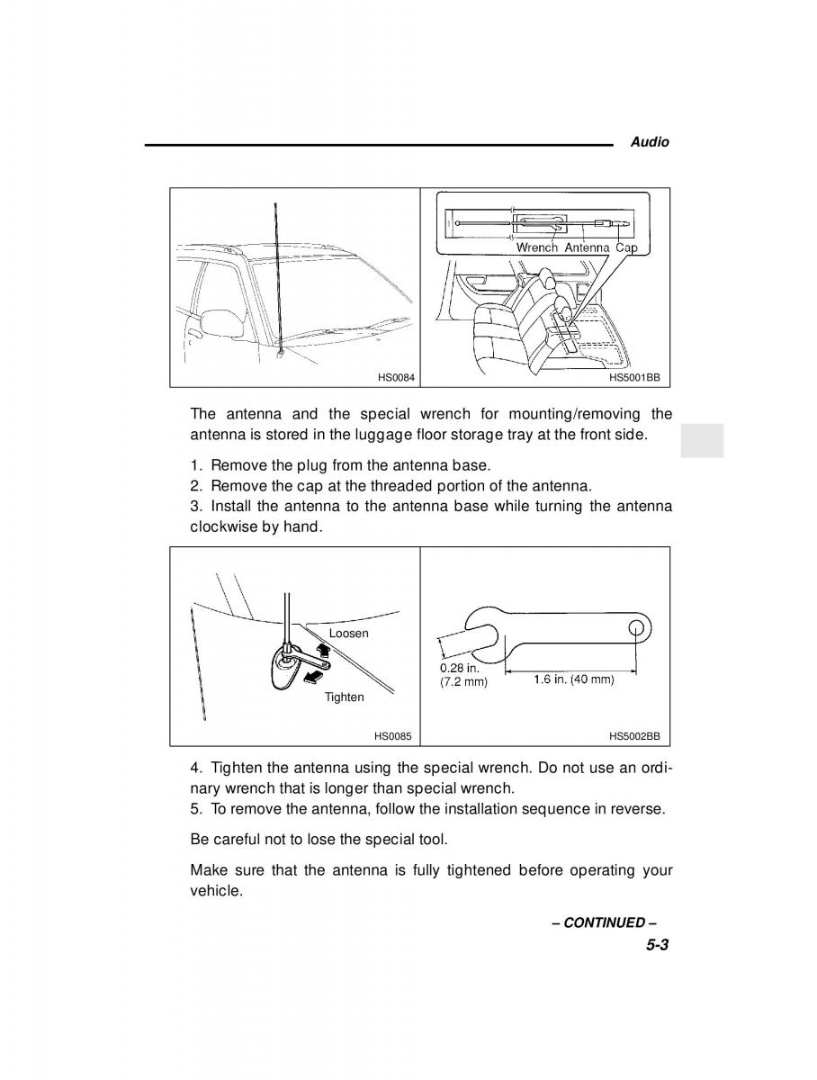 Subaru Forester I 1 owners manual / page 133