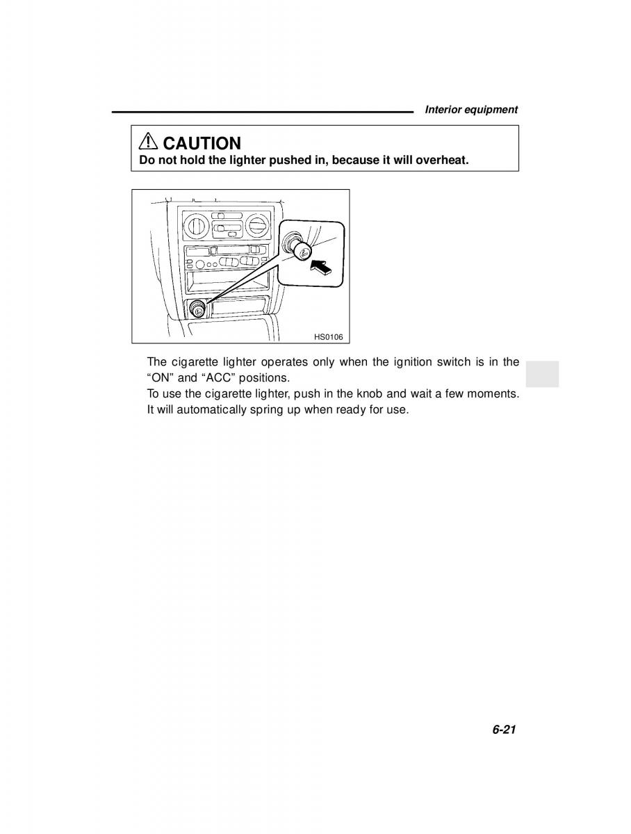 Subaru Forester I 1 owners manual / page 165