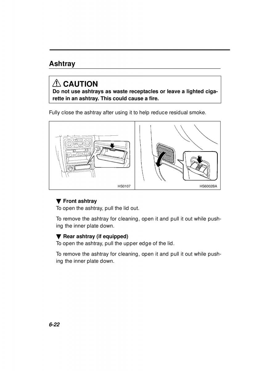 Subaru Forester I 1 owners manual / page 166