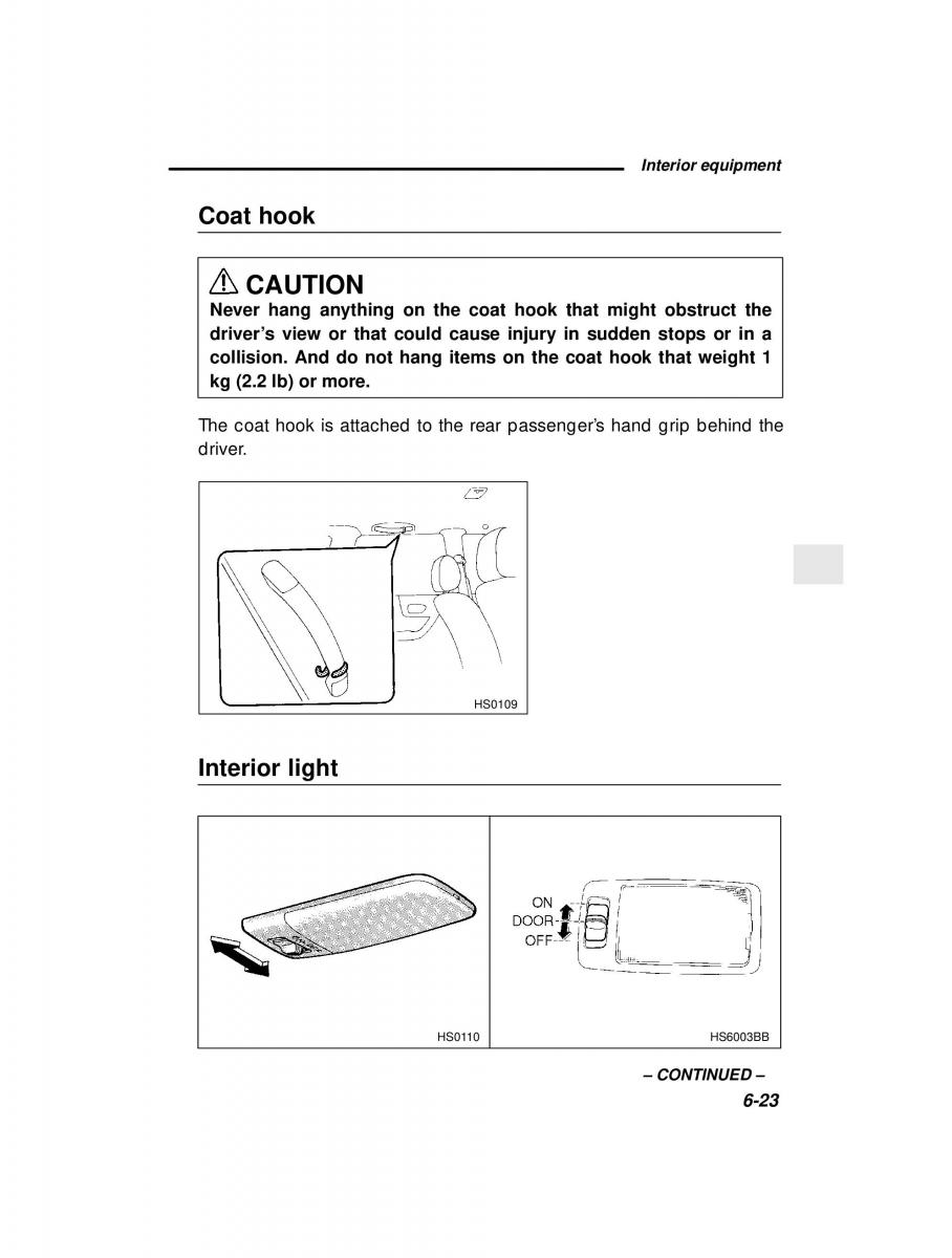 Subaru Forester I 1 owners manual / page 167