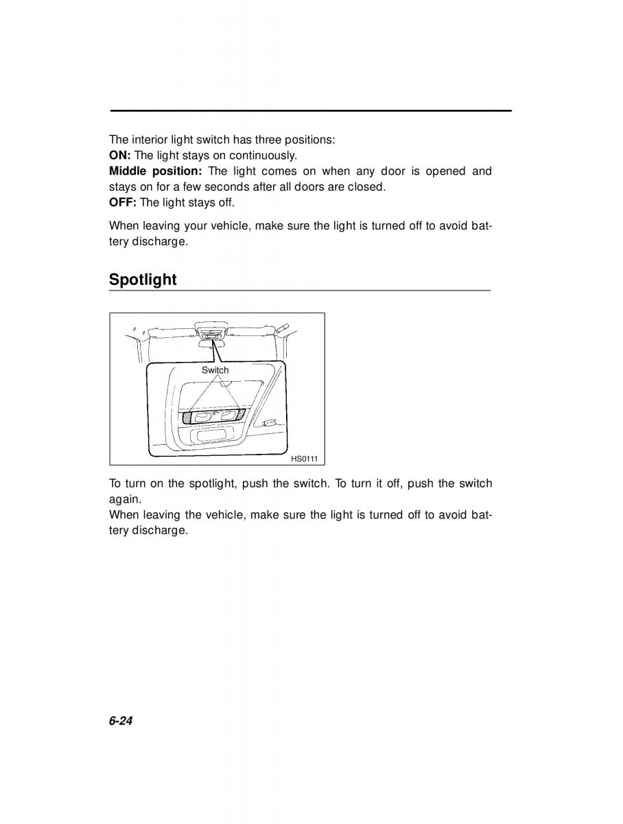 Subaru Forester I 1 owners manual / page 168