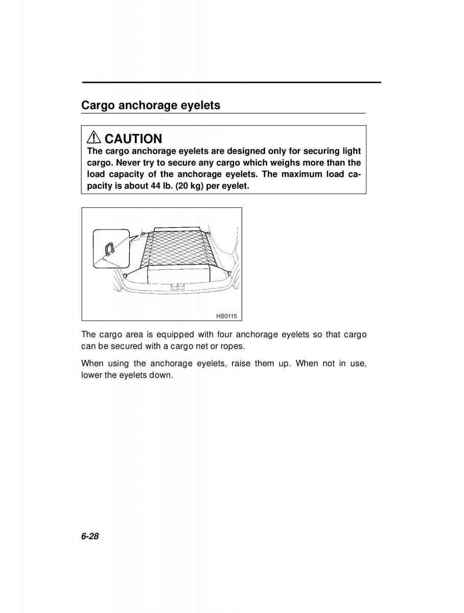 Subaru Forester I 1 owners manual / page 172