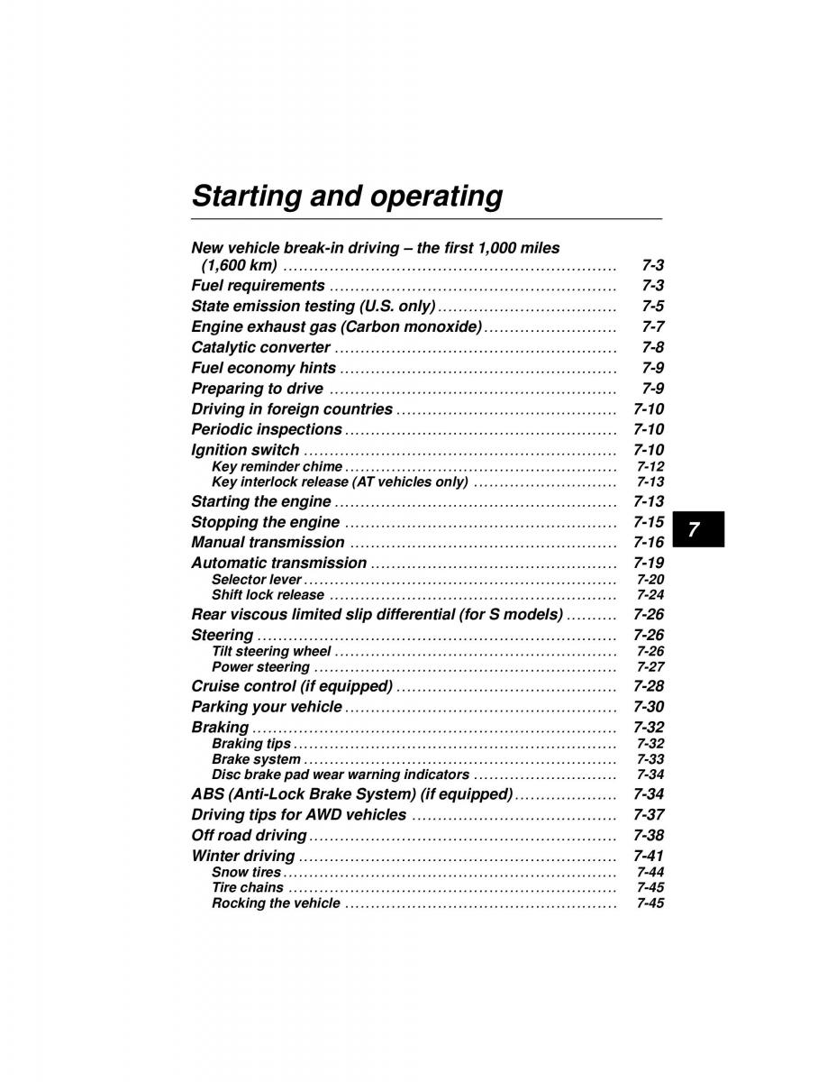 Subaru Forester I 1 owners manual / page 176