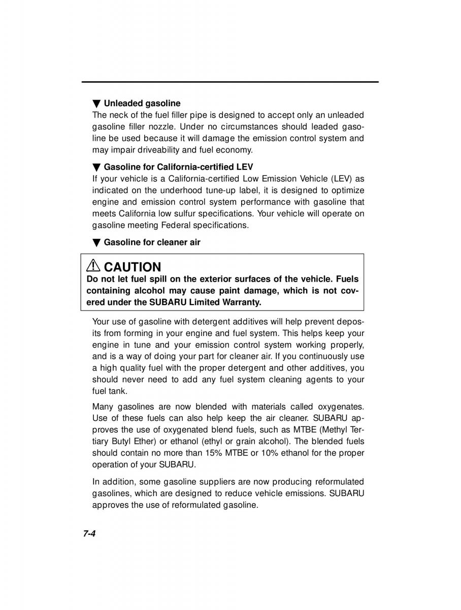 Subaru Forester I 1 owners manual / page 179