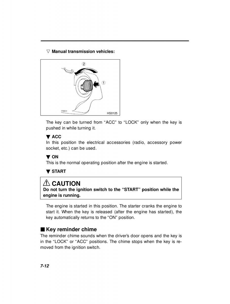 Subaru Forester I 1 owners manual / page 187