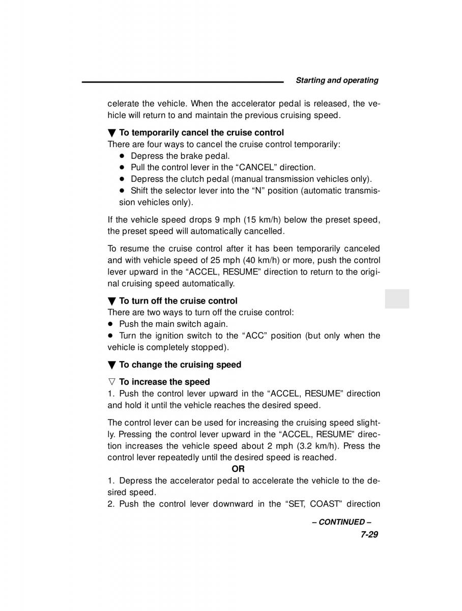 Subaru Forester I 1 owners manual / page 204