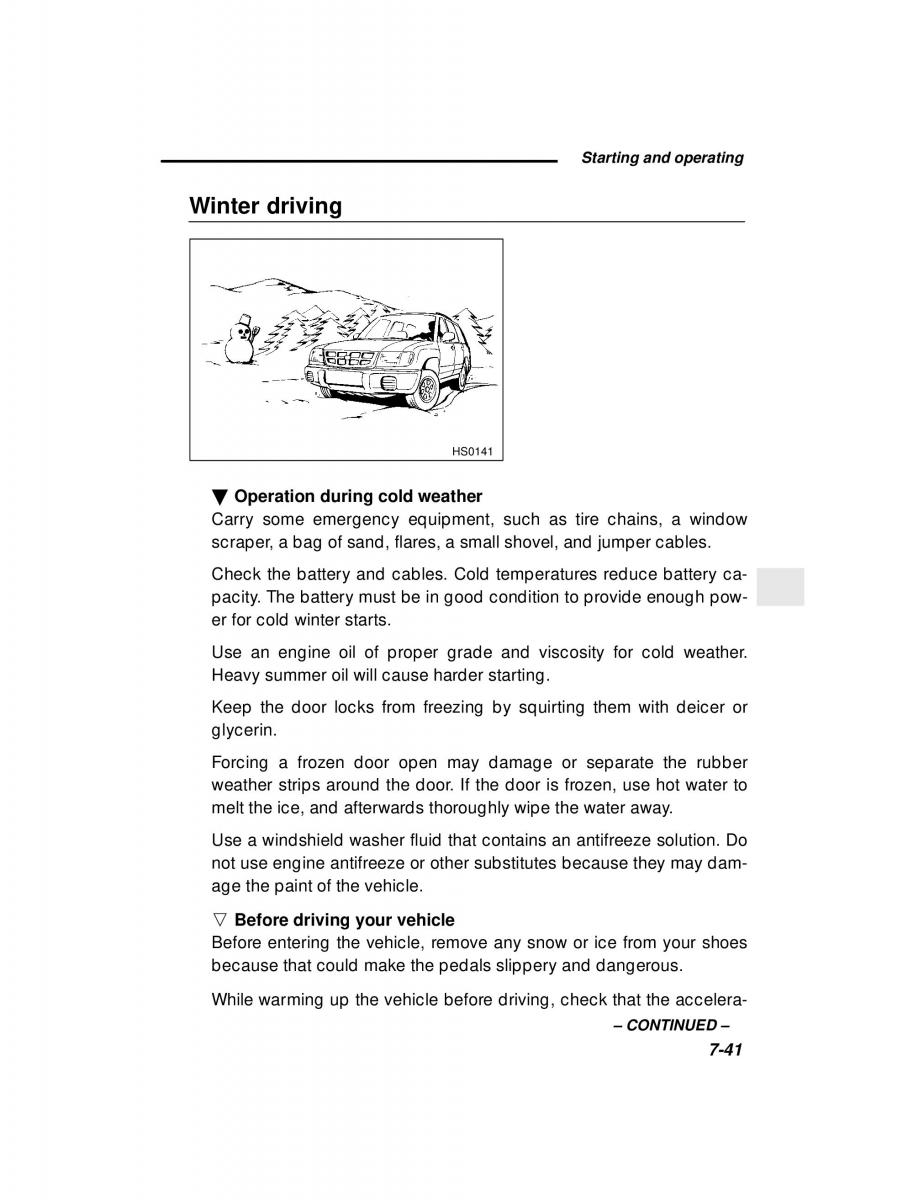 Subaru Forester I 1 owners manual / page 216