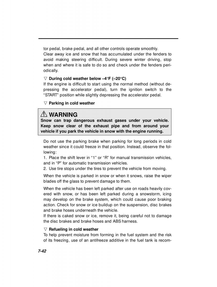 Subaru Forester I 1 owners manual / page 217