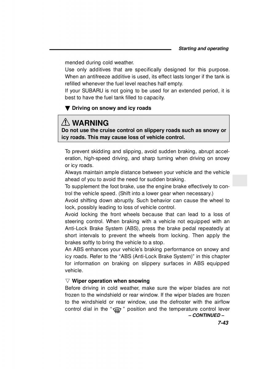 Subaru Forester I 1 owners manual / page 218