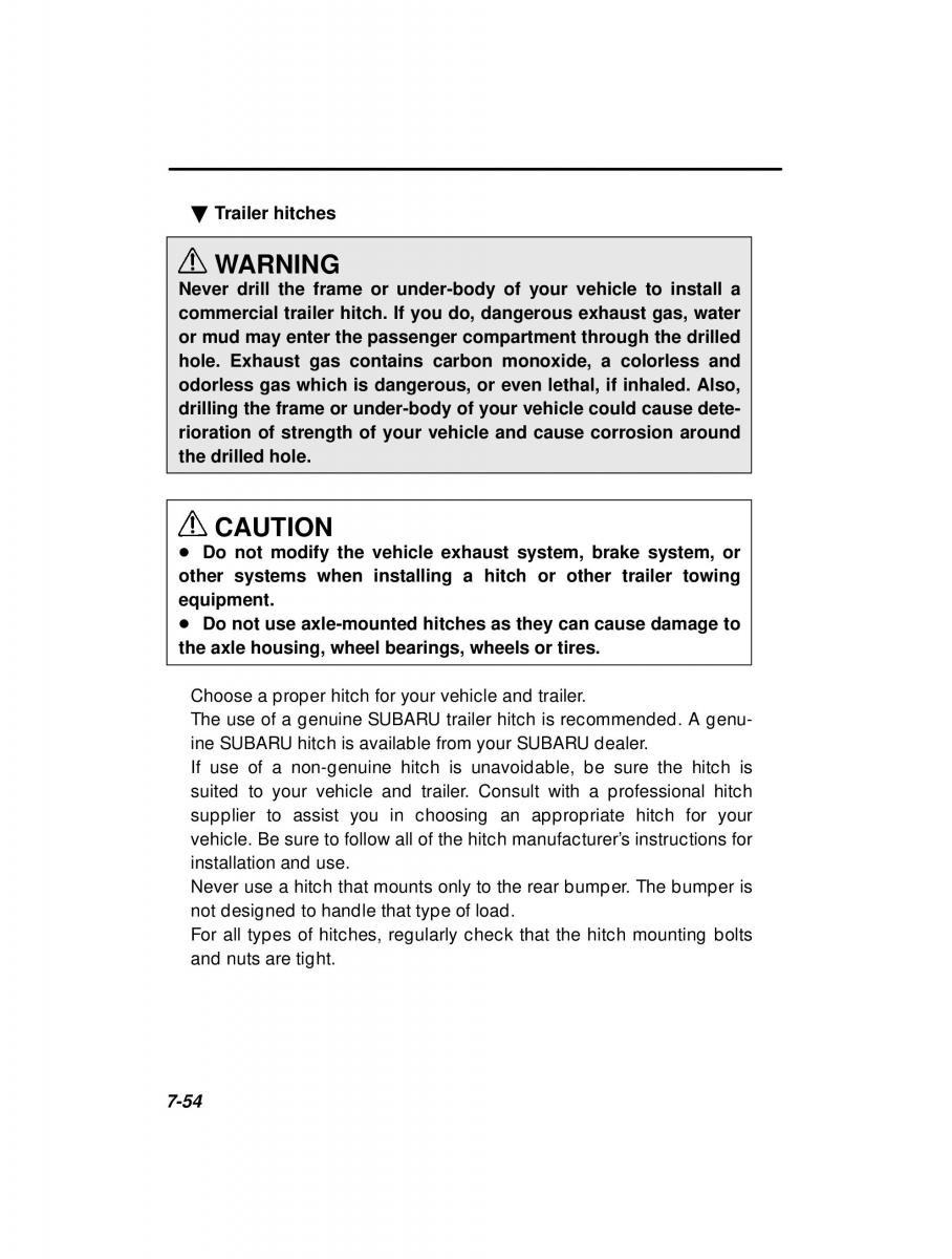 Subaru Forester I 1 owners manual / page 229