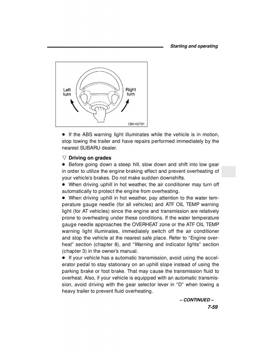 Subaru Forester I 1 owners manual / page 234