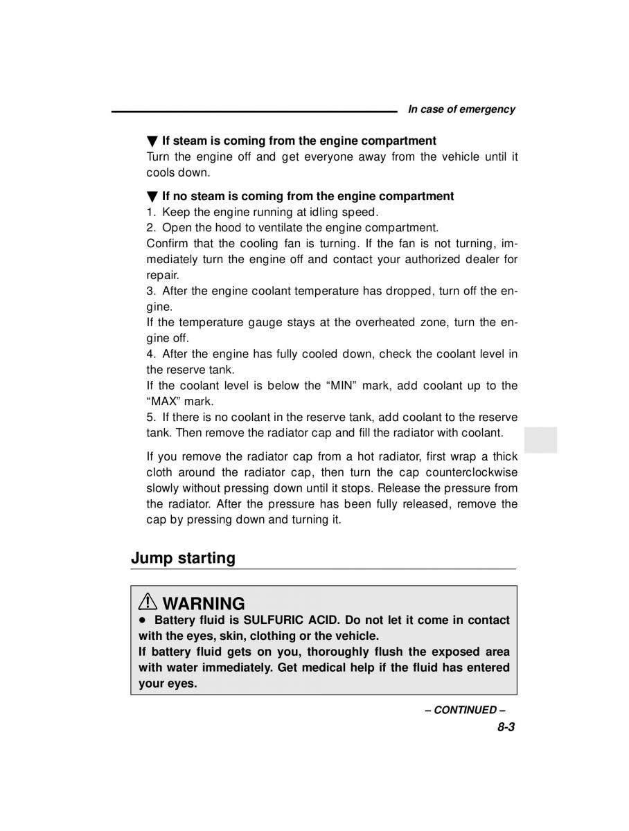 Subaru Forester I 1 owners manual / page 238