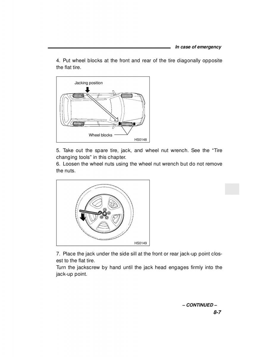 Subaru Forester I 1 owners manual / page 242