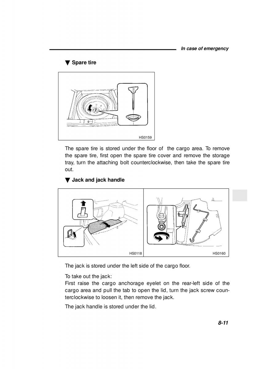 Subaru Forester I 1 owners manual / page 246