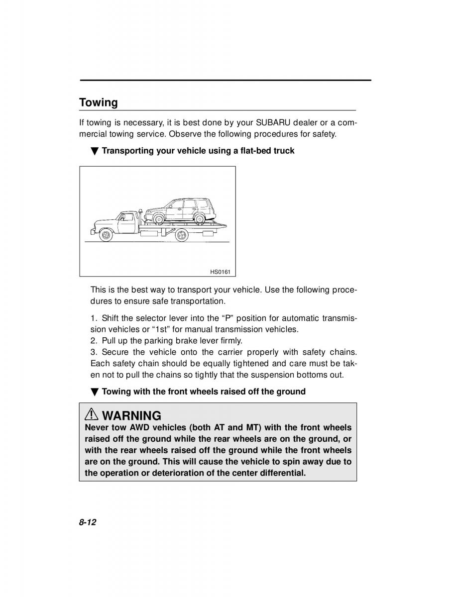 Subaru Forester I 1 owners manual / page 247