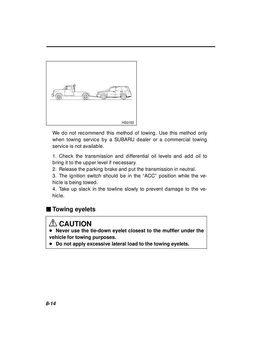 Subaru Forester I 1 owners manual / page 249