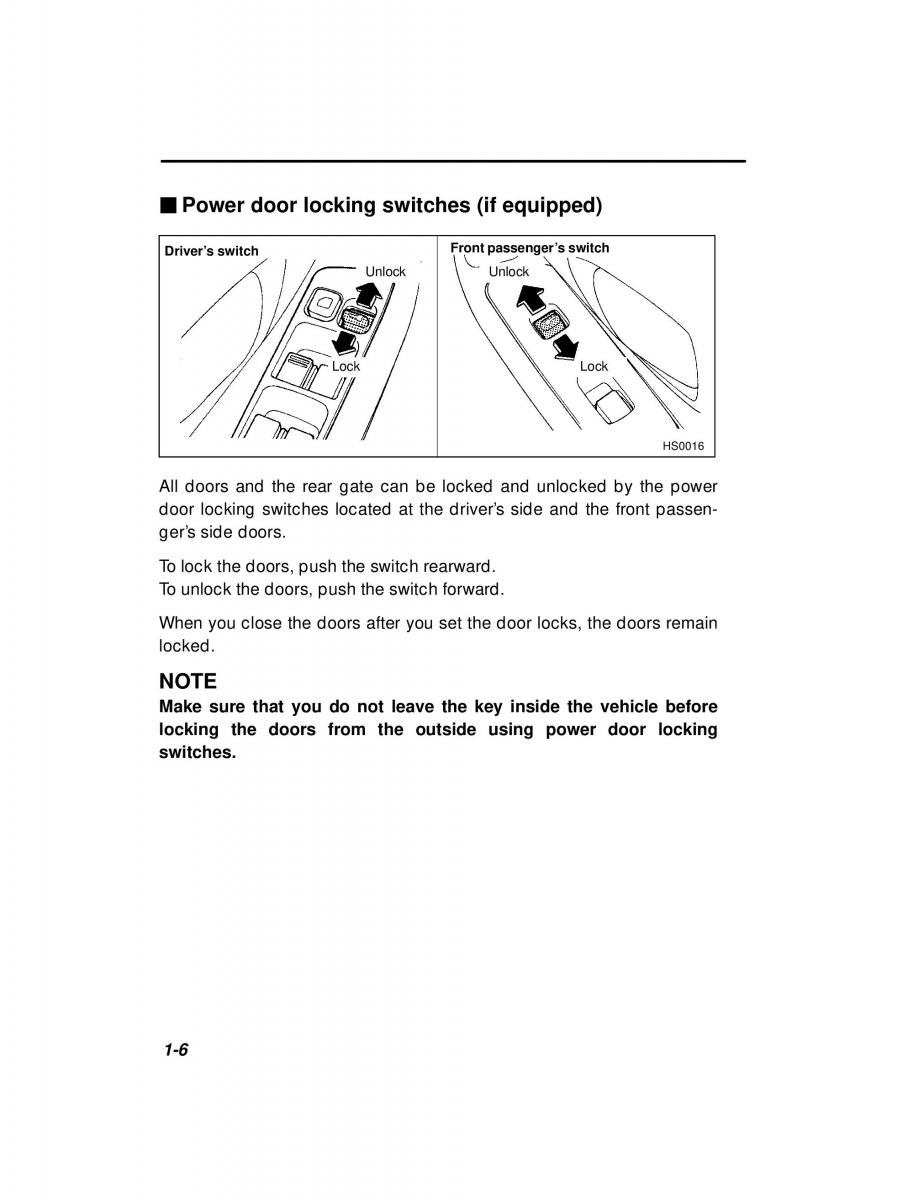 Subaru Forester I 1 owners manual / page 25