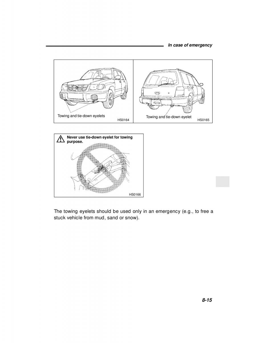 Subaru Forester I 1 owners manual / page 250