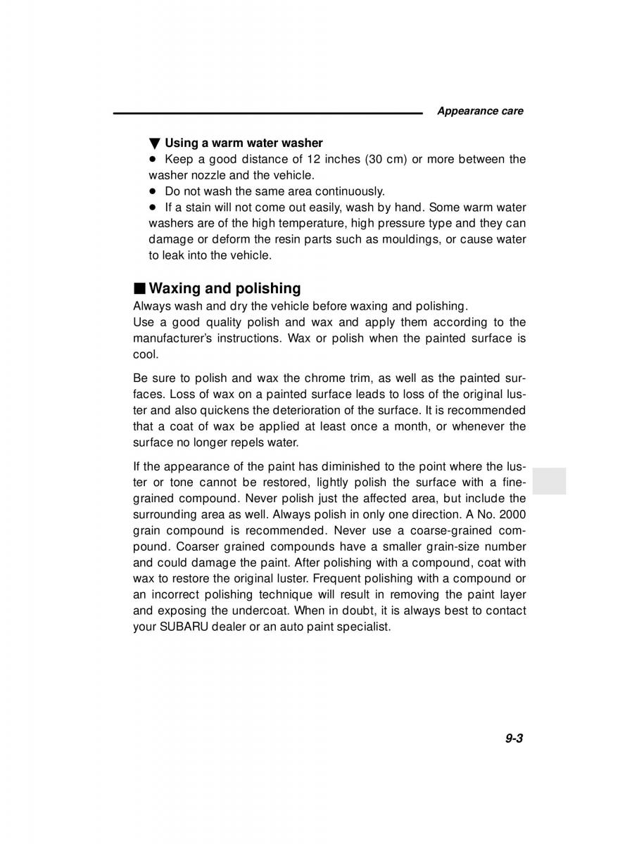 Subaru Forester I 1 owners manual / page 253