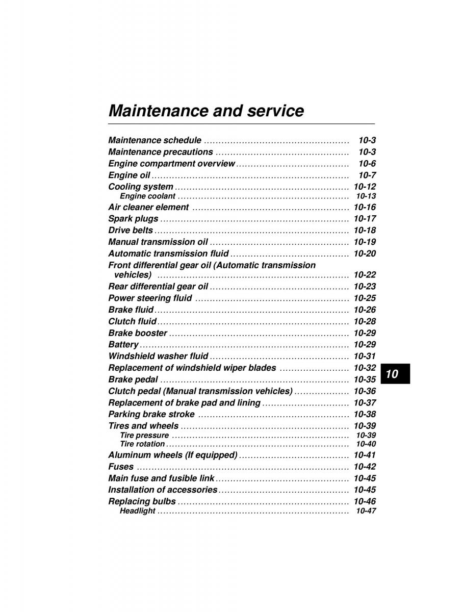 Subaru Forester I 1 owners manual / page 257