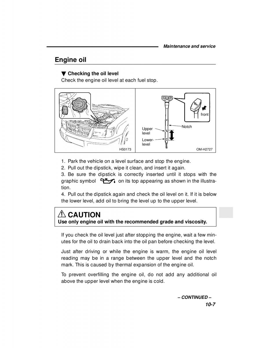 Subaru Forester I 1 owners manual / page 263