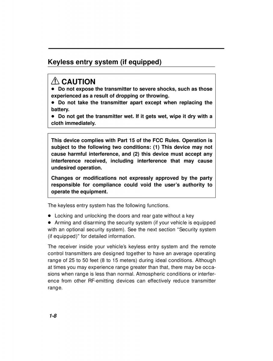 Subaru Forester I 1 owners manual / page 27