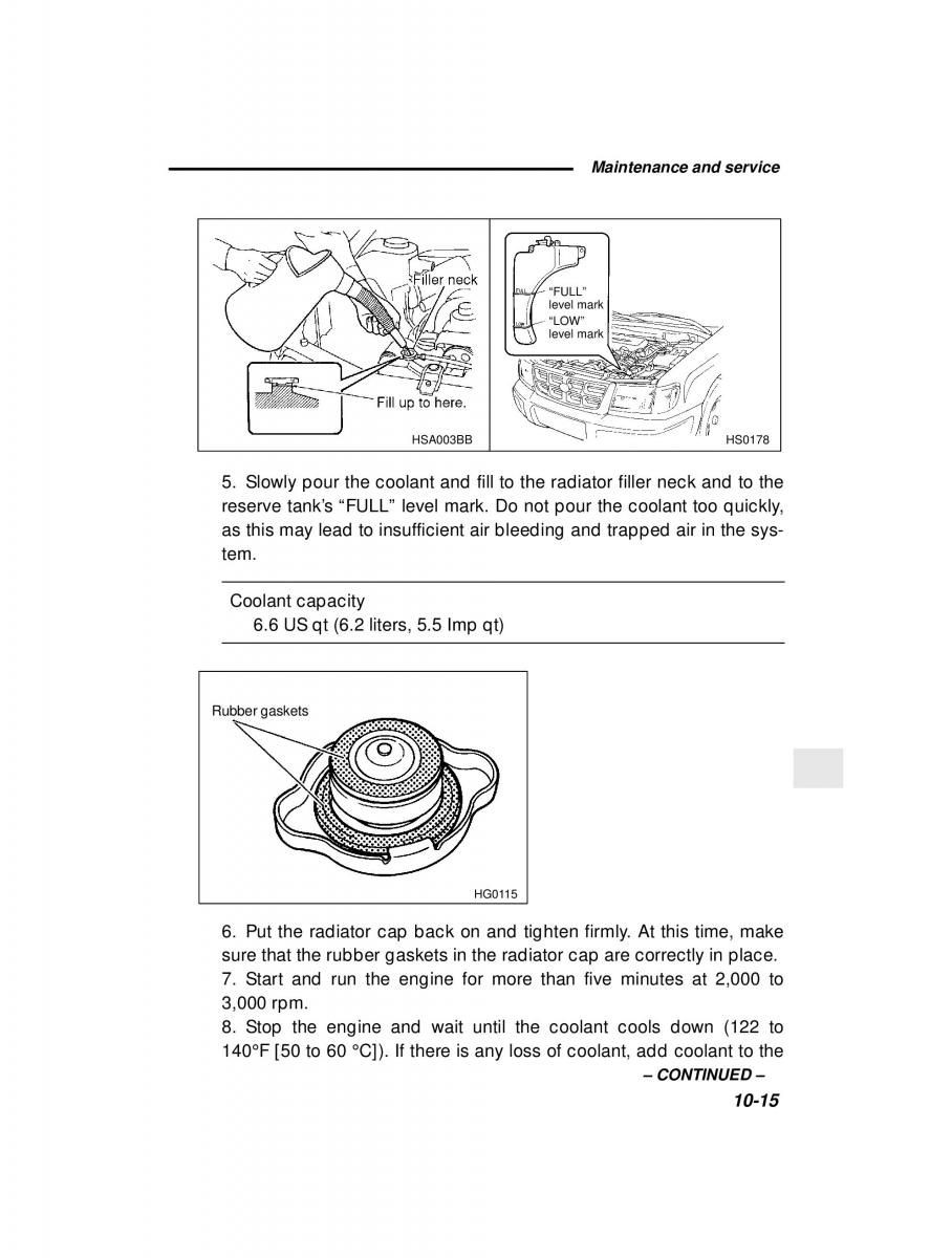 Subaru Forester I 1 owners manual / page 271