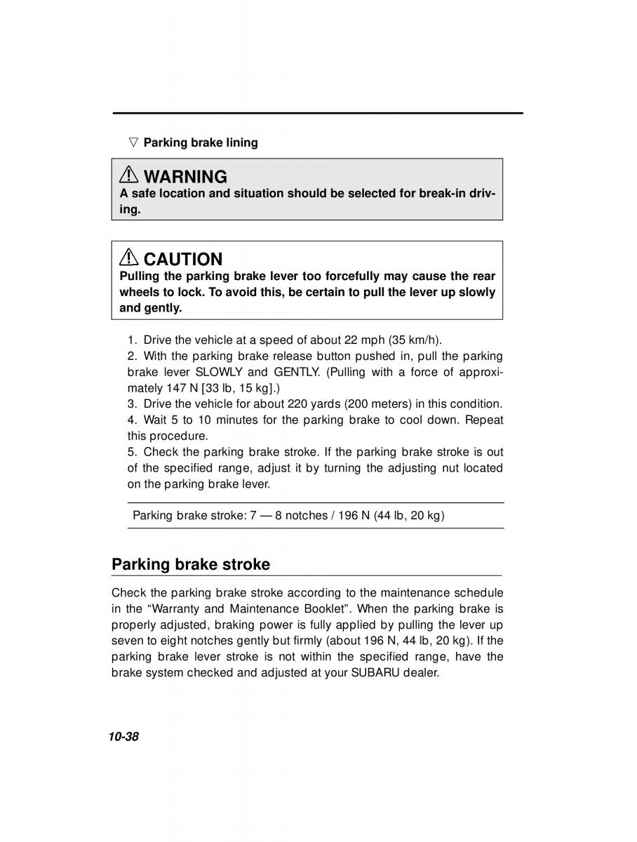 Subaru Forester I 1 owners manual / page 294
