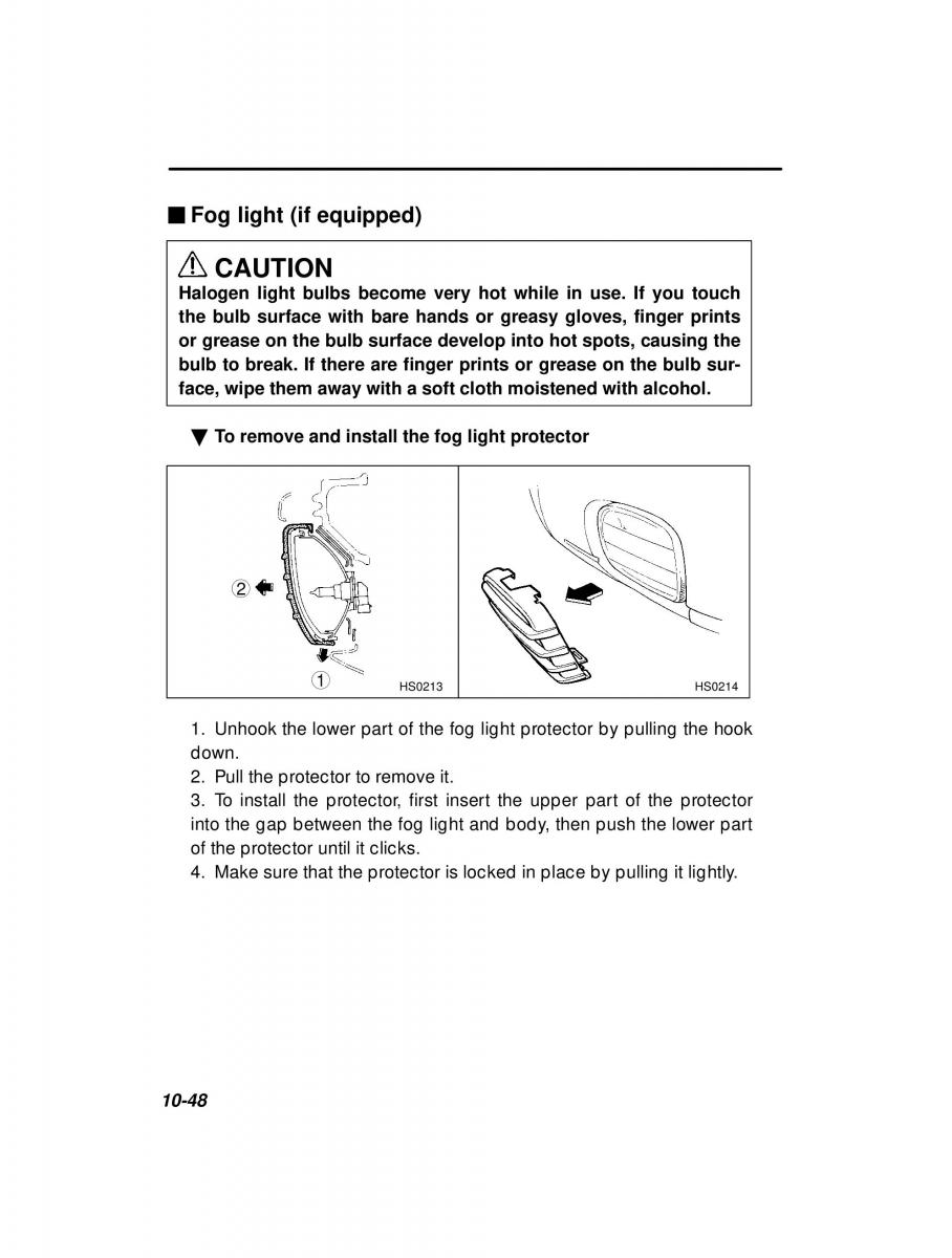 Subaru Forester I 1 owners manual / page 304