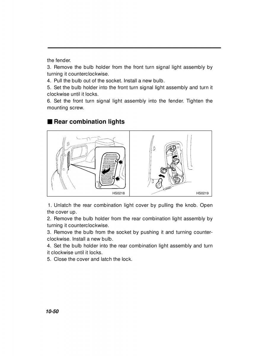 Subaru Forester I 1 owners manual / page 306