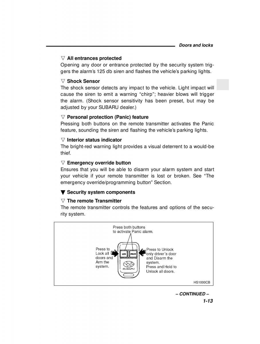 Subaru Forester I 1 owners manual / page 32