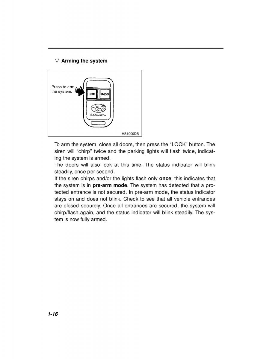 Subaru Forester I 1 owners manual / page 35