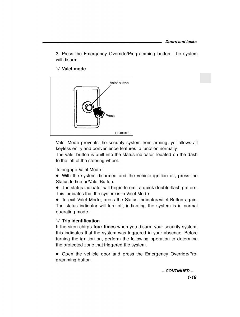 Subaru Forester I 1 owners manual / page 38