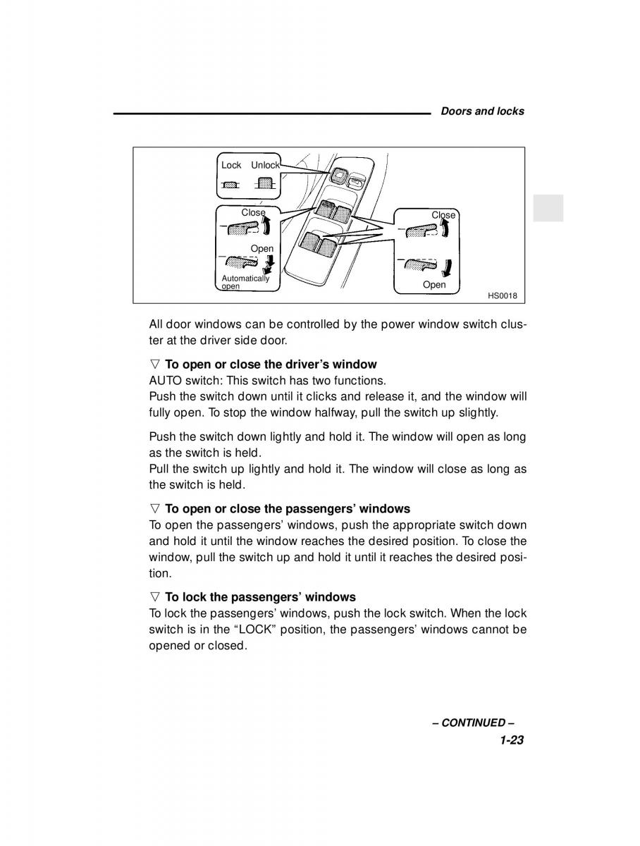 Subaru Forester I 1 owners manual / page 42