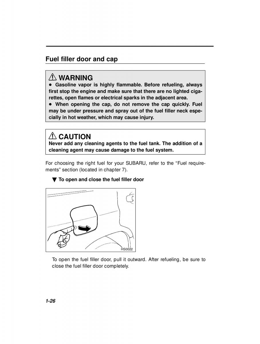 Subaru Forester I 1 owners manual / page 45