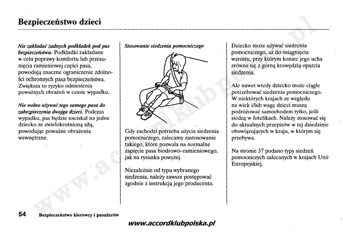 Honda Accord VII 7 instrukcja obslugi / page 58