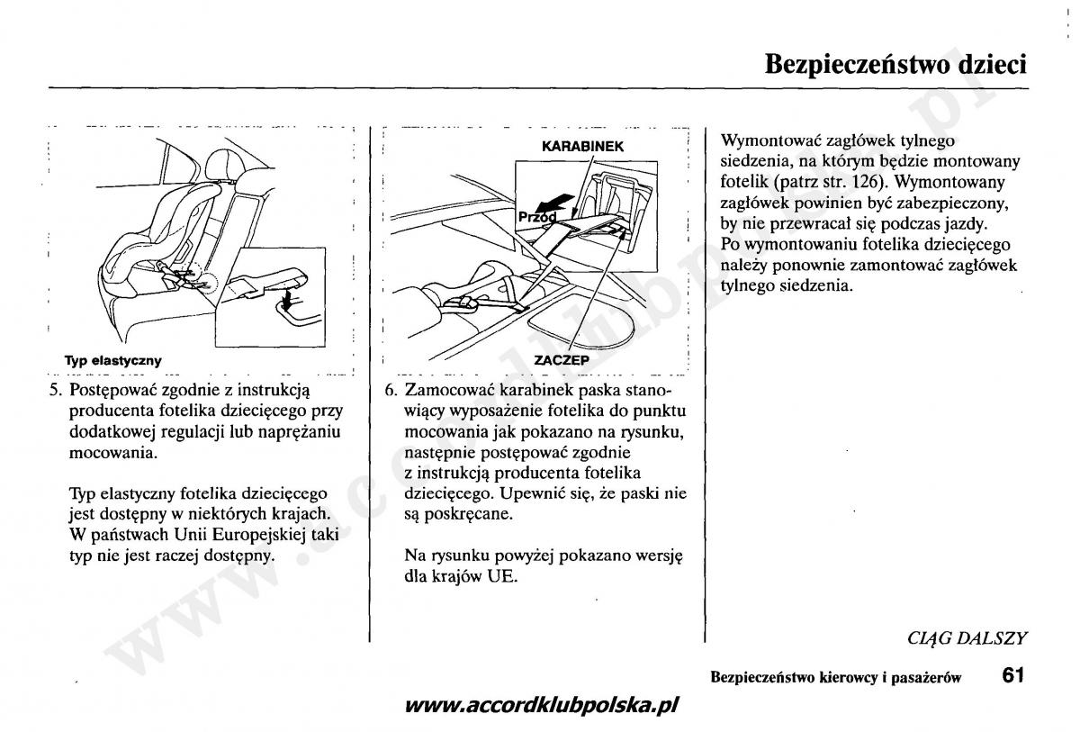 Honda Accord VII 7 instrukcja obslugi / page 65