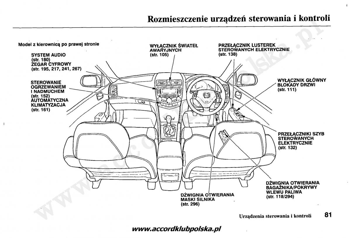 Honda Accord VII 7 instrukcja obslugi / page 85