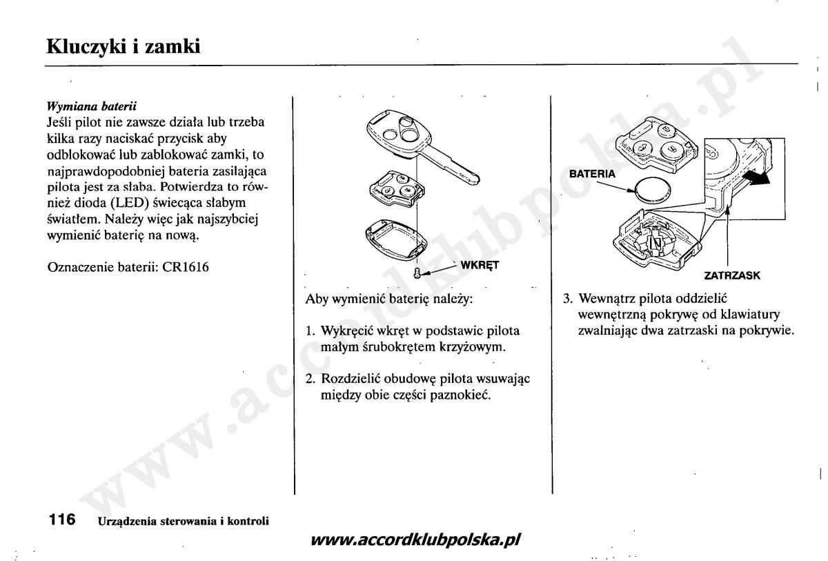 Honda Accord VII 7 instrukcja obslugi / page 120