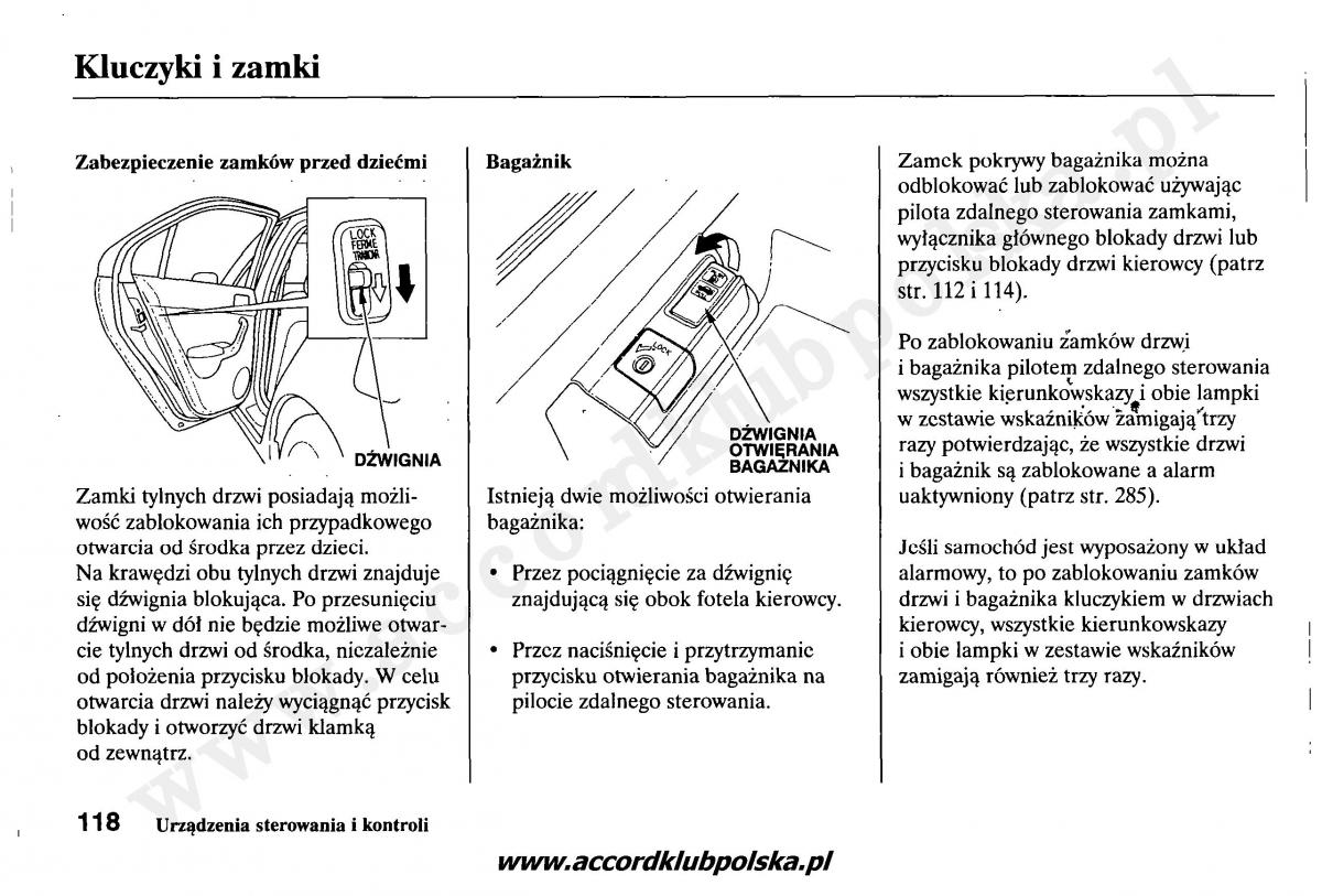 Honda Accord VII 7 instrukcja obslugi / page 122