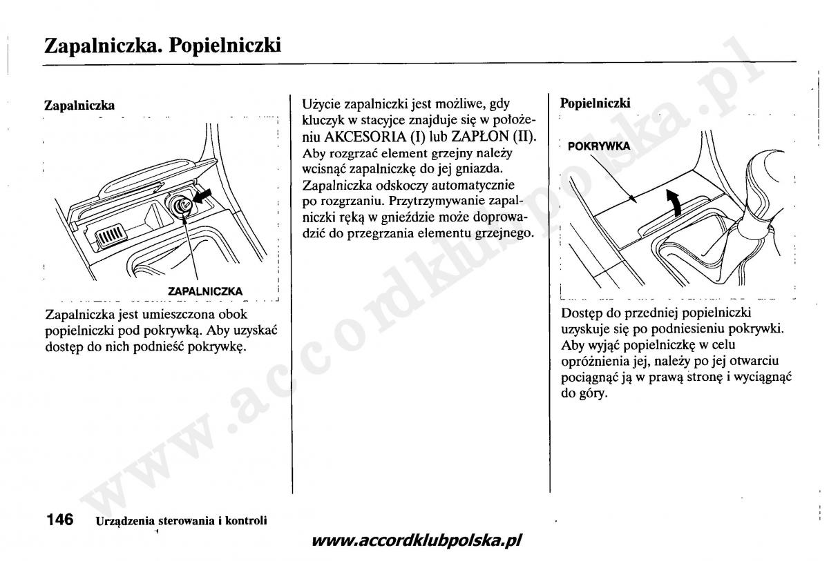 Honda Accord VII 7 instrukcja obslugi / page 150