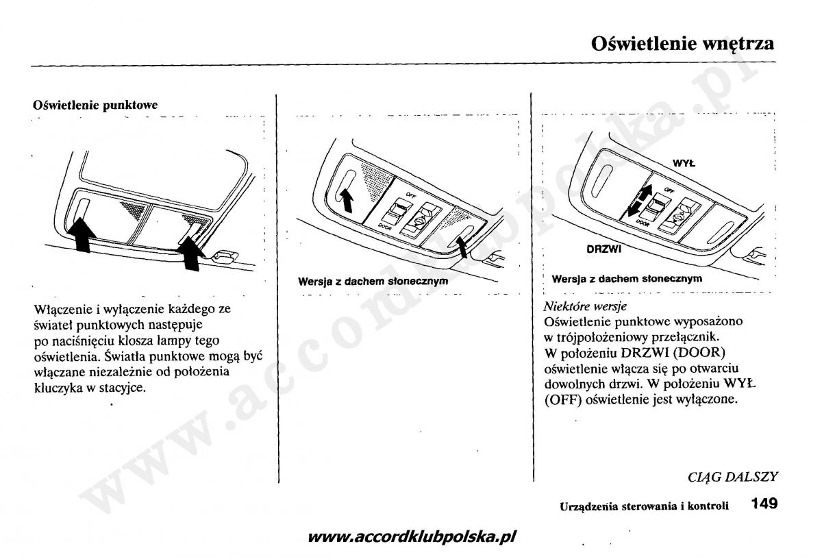 Honda Accord VII 7 instrukcja obslugi / page 153