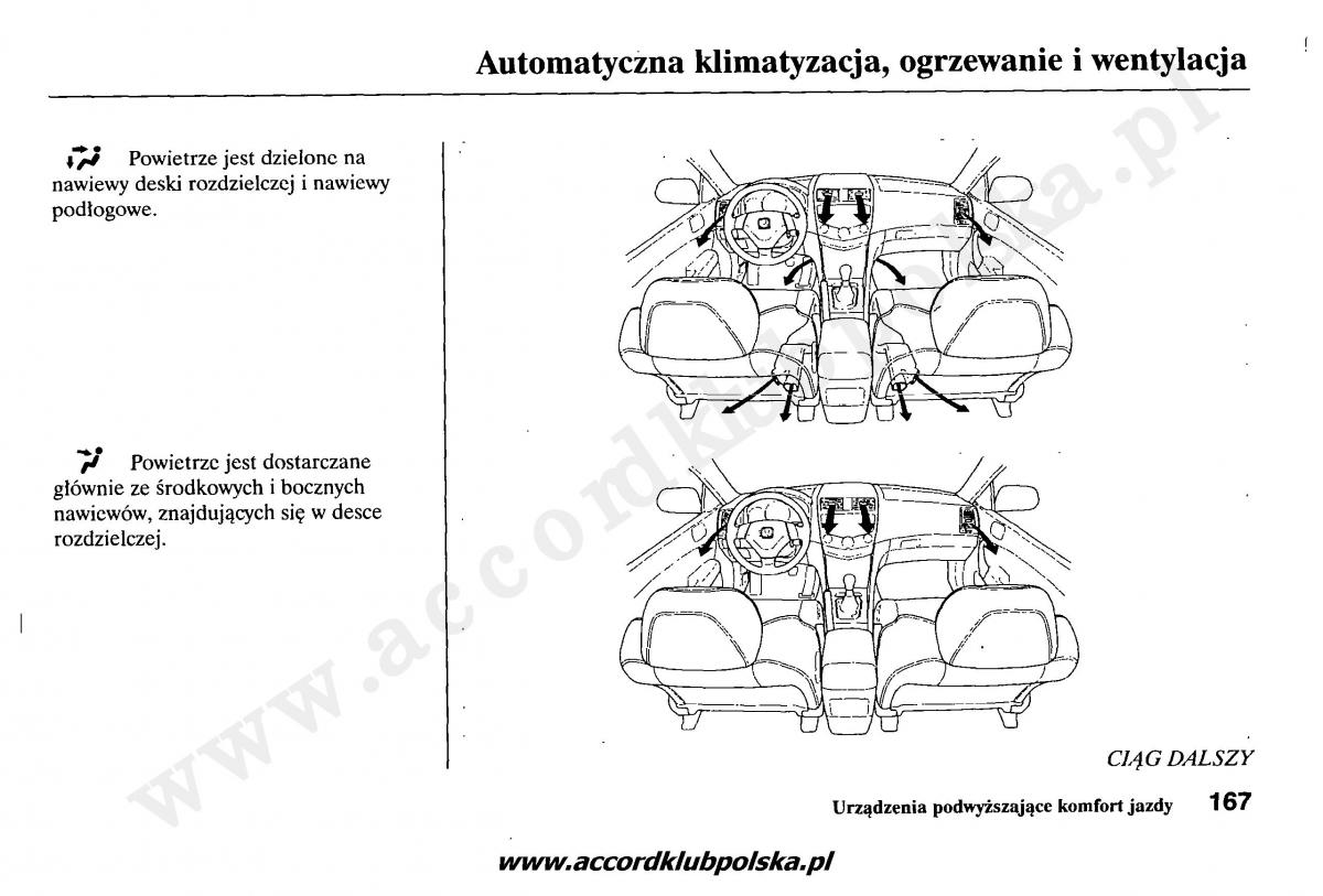 Honda Accord VII 7 instrukcja obslugi / page 171