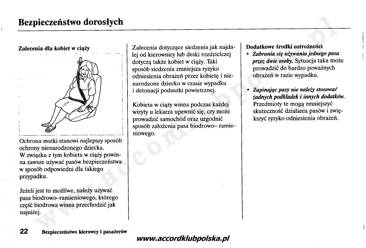 Honda Accord VII 7 instrukcja obslugi / page 26