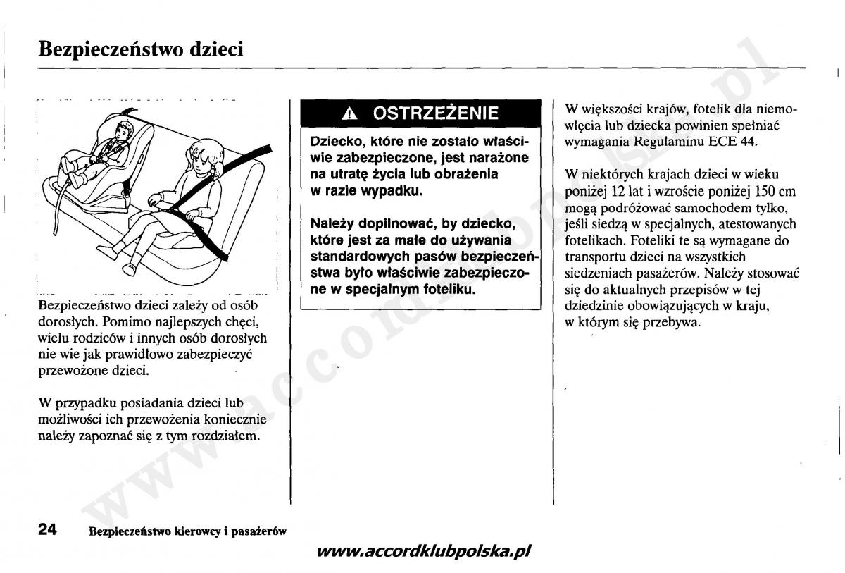 Honda Accord VII 7 instrukcja obslugi / page 28